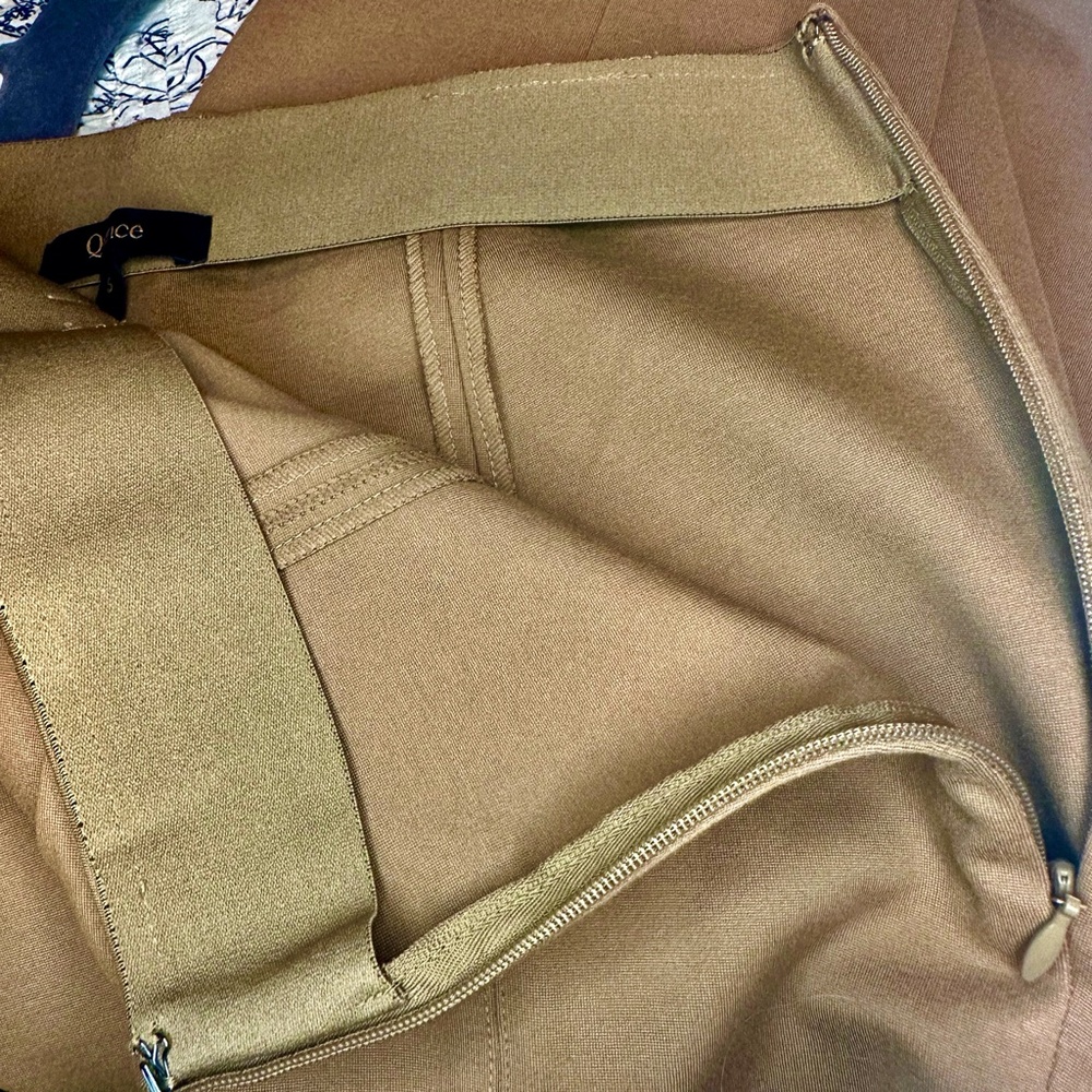 Quince Ultra-Stretch Ponte Pintuck Ankle Pants S Brown Roasted Pecan Minimalist - Picture 12 of 15